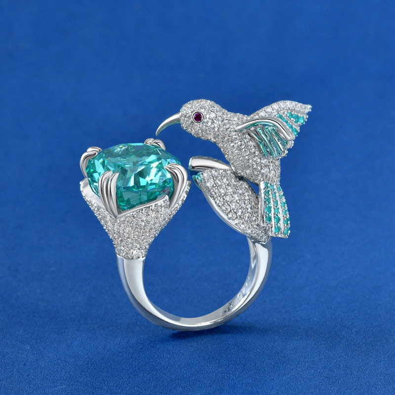 Новый дизайн стерлинговой серебро 925 с AAAAA Циркон каменной птичий кольцо готово к отправке
