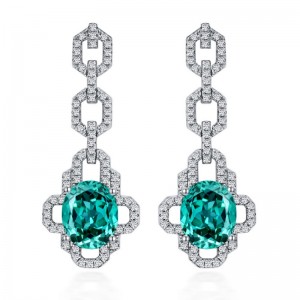 Tuochen Jewelry Custom Sterling Silver 925 с серьгой с высоким углеродным бриллиантом.